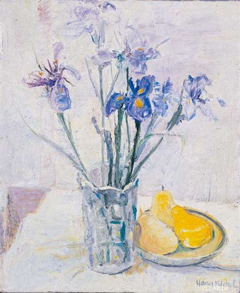 紫花與金果  Purple Flowers and Golden Fruit