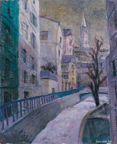 巴黎蒙馬特雪景  Paris Montmarte Snow Scene