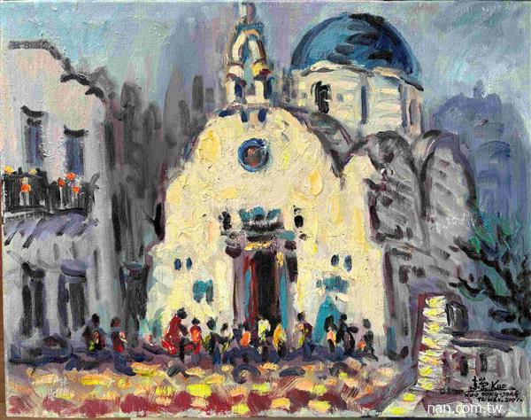 愛琴海小島的教堂